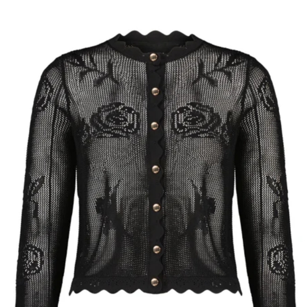 Aleeza Paris Black Lace Cardigan